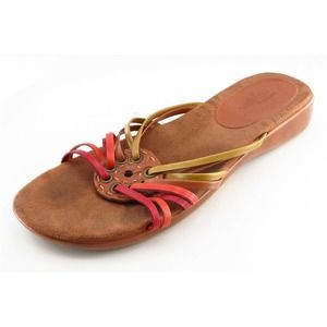 Easy Spirit Size 8.5‎ M Brown Slide Leather Women Sandal Shoes